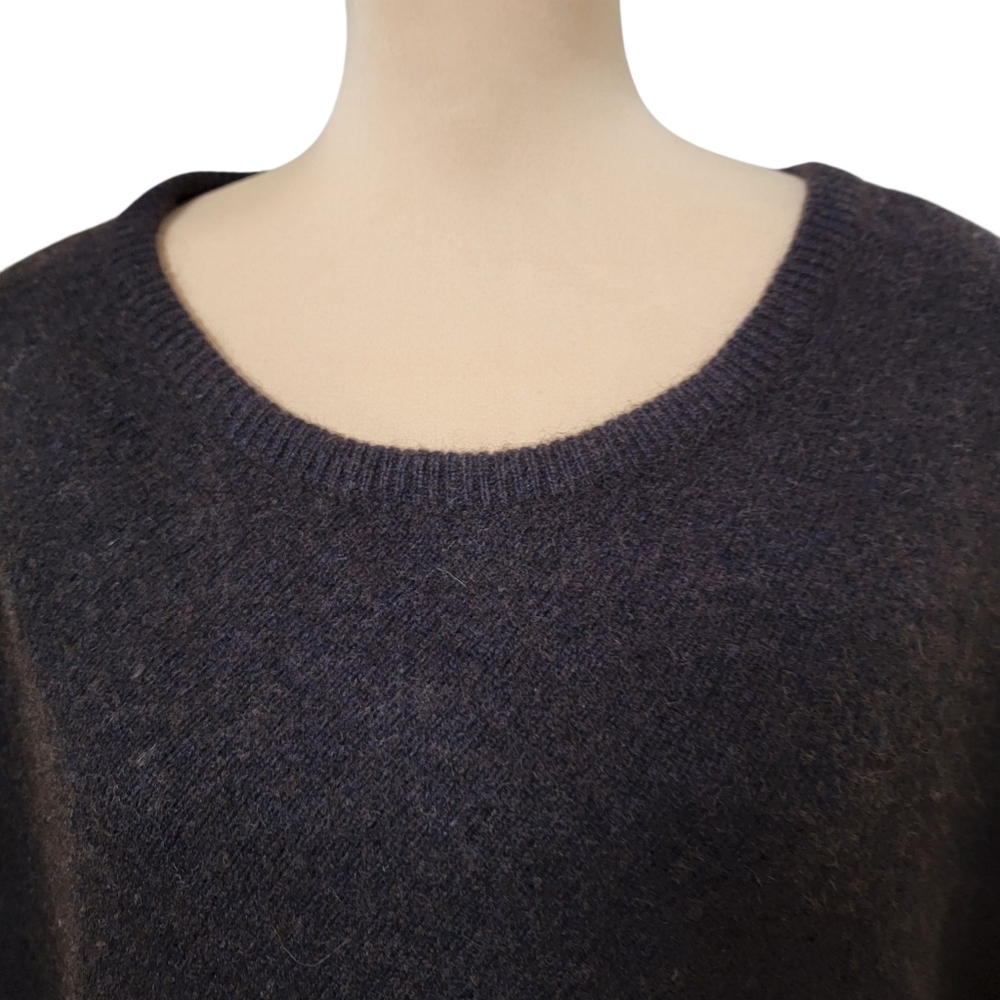 Inhabit Size S Yak Merino Wool Gray Asymmetric Sweater Poncho Cozy Quiet Luxury - Picture 2 of 11